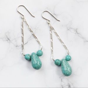 One of a Kind Turquoise/Sterling earrings